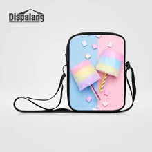 Женские мини-сумки-мессенджеры для путешествий, с принтом конфет, с клапаном, маленькая сумочка, сумка через плечо для девочек-подростков, сумка на плечо