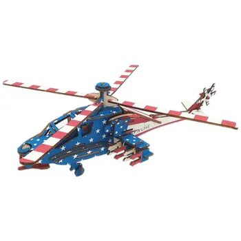 

3D Wooden Puzzle Plane Model DIY Creative Craft Kits Puzzle Games Jigsaw Educational Toys Gift for Kids Kids Adult P87
