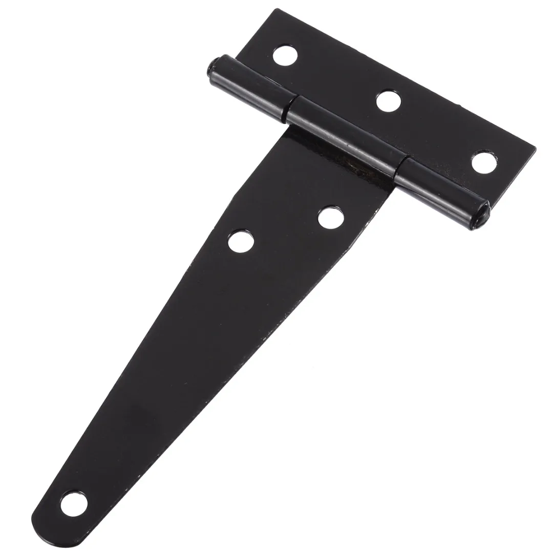 Mayitr Black Iron Tee Hinge Cabinet Shed Door Garden Wooden Gate Cabinet Hinges Hardware Tools 4/6/8/10/12 Inch
