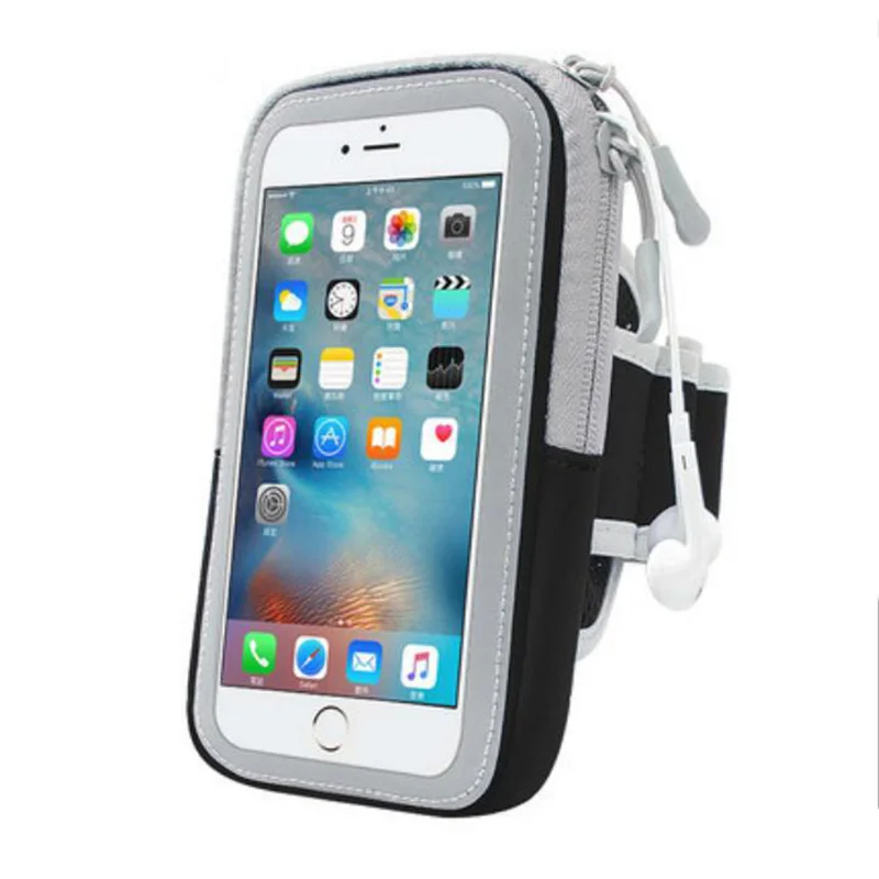 Grey Sports Armband Phone Case Cover Gym Running For Alcatel 3V 2019