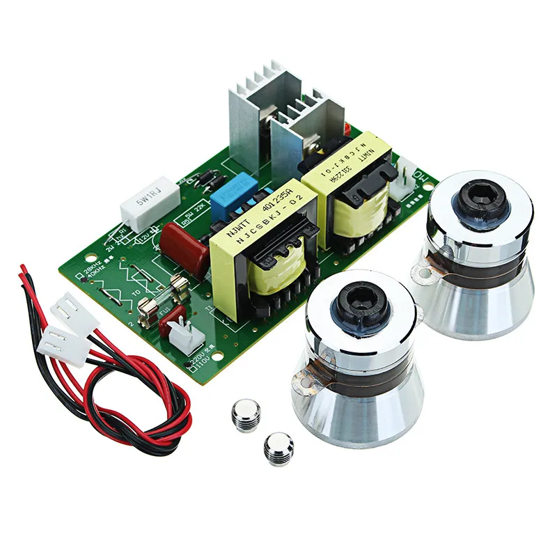 

AC 220V 60W-100W Ultrasonic Cleaner Power Driver Frequency Tester Board With 2Pcs 50W 40KHZ Transducers