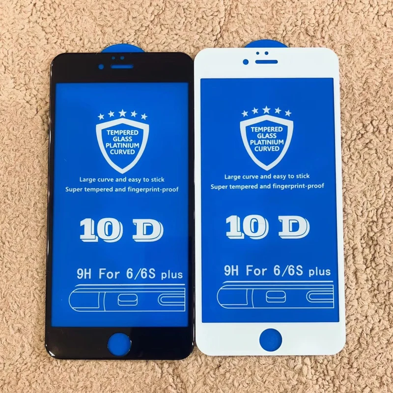 Новинка 10D закаленное стекло для iPhone 6 6S 7 8 Plus полное покрытие Защита экрана X XR XS 11