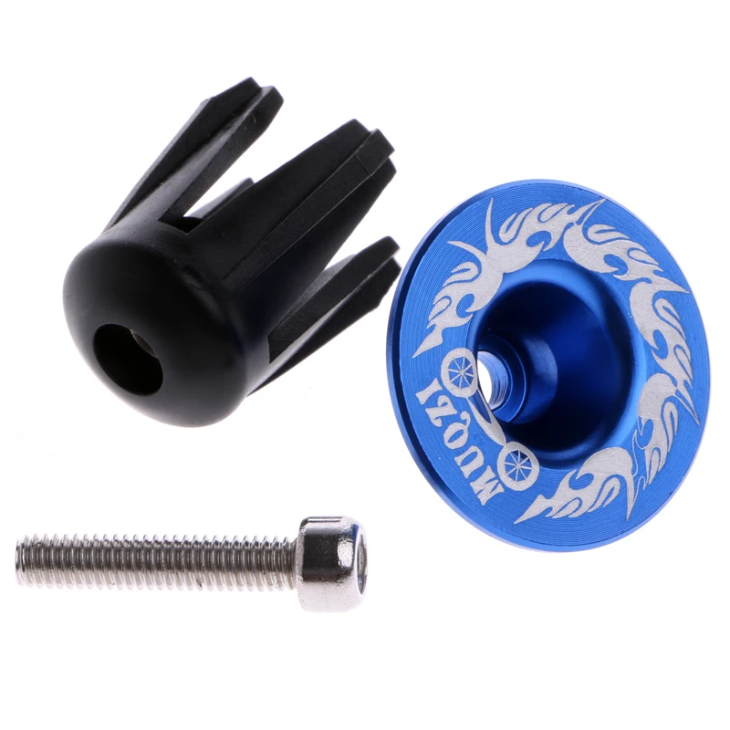 1Pair Aluminum Alloy Cycling Durable alloy handlebar For MTB Road Bike Bicycle Aluminum Handlebar Grips Handle Bar Cap End Plugs