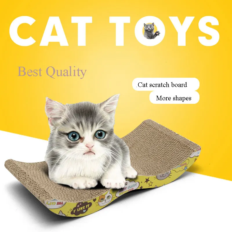 

SMARTPET Corrugated Cat Scratcher Board Pad for Cat Grinding Nail Cat TrainingToy Mat for Fun