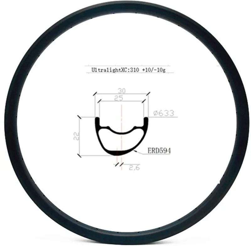 Графеновые 29er карбоновые mtb диски сверхлегкие дисковые велосипедные диски 310 г XC 30x22 мм бескамерные Асимметричные mtb диски велосипедные диски