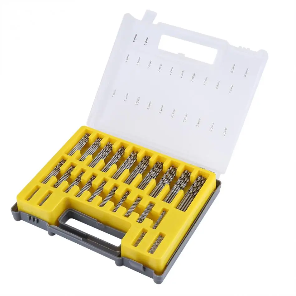 150pcs Mini Drill Bit Set 0.4 3.2mm Micro Precision Twist Drilling Kit
