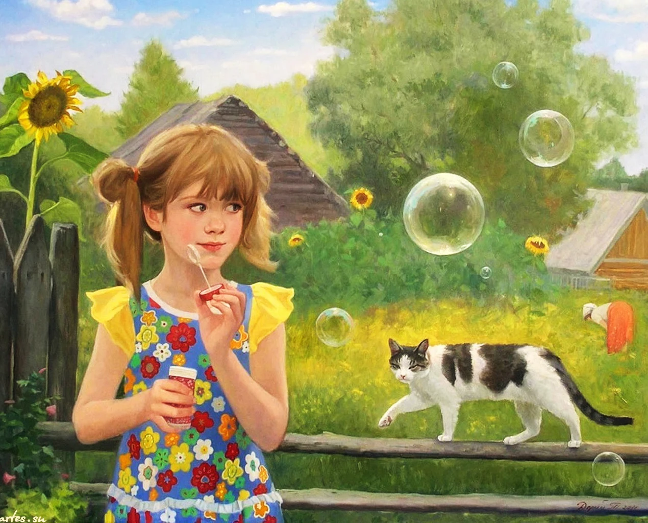 Счастливое детство картины художников. Детство лето живопись. Дети во дворе живопись. Художник катя дудник. Дети лето воздушный змей.