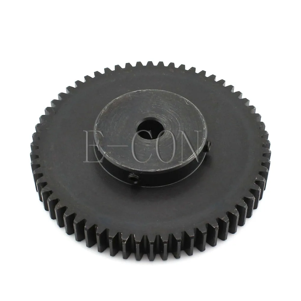 1M50T 6//8//10mm Bore Hole Width 10 Module 1 Motor Metal Spur Gear With Top Screws