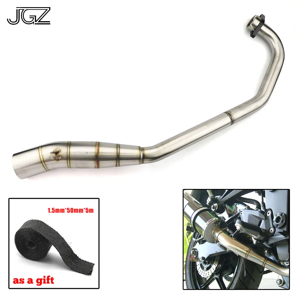 

Modified Part Motorcycle Exhaust Pipe Slip-On Front Middle Connecting Link Pipe Stainless Steel for YAMAHA LC135 V1 V2 V3 5SPEED
