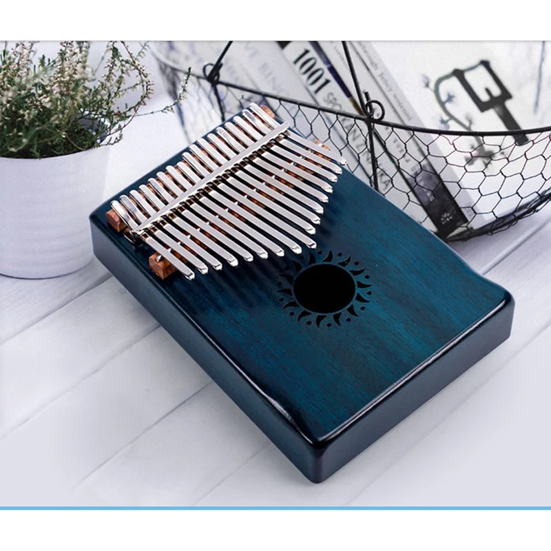 17 Keys Mahogany Wood Kalimba African Mbira Thumb Piano Finger 7F9