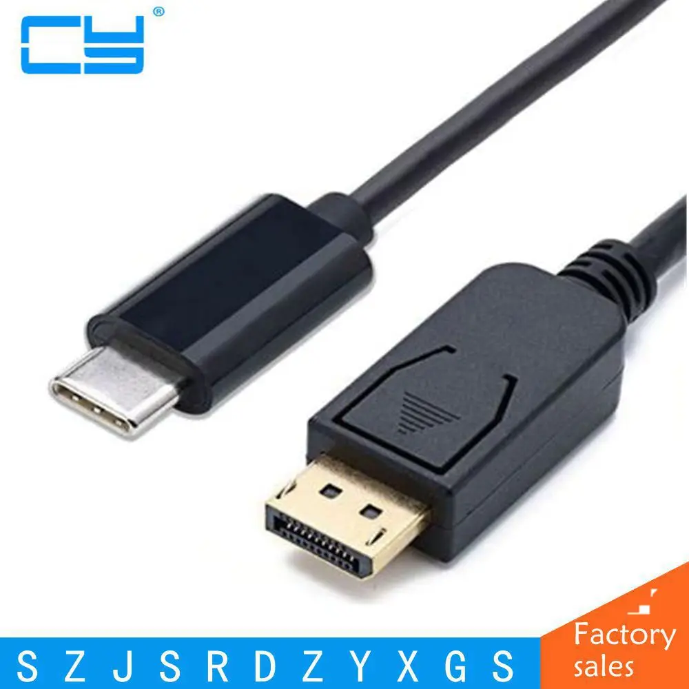Кабель USB 3 1 типа C для интерфейса DP 4K UHD HDTV Chromebook Macbook и ноутбука 8 м 6 футов черный