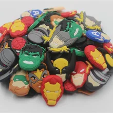 60 шт. супер герой Бэтмен флэш Мстители аксессуары для обуви обувь талисманы украшения для обуви Croc браслет детский подарок