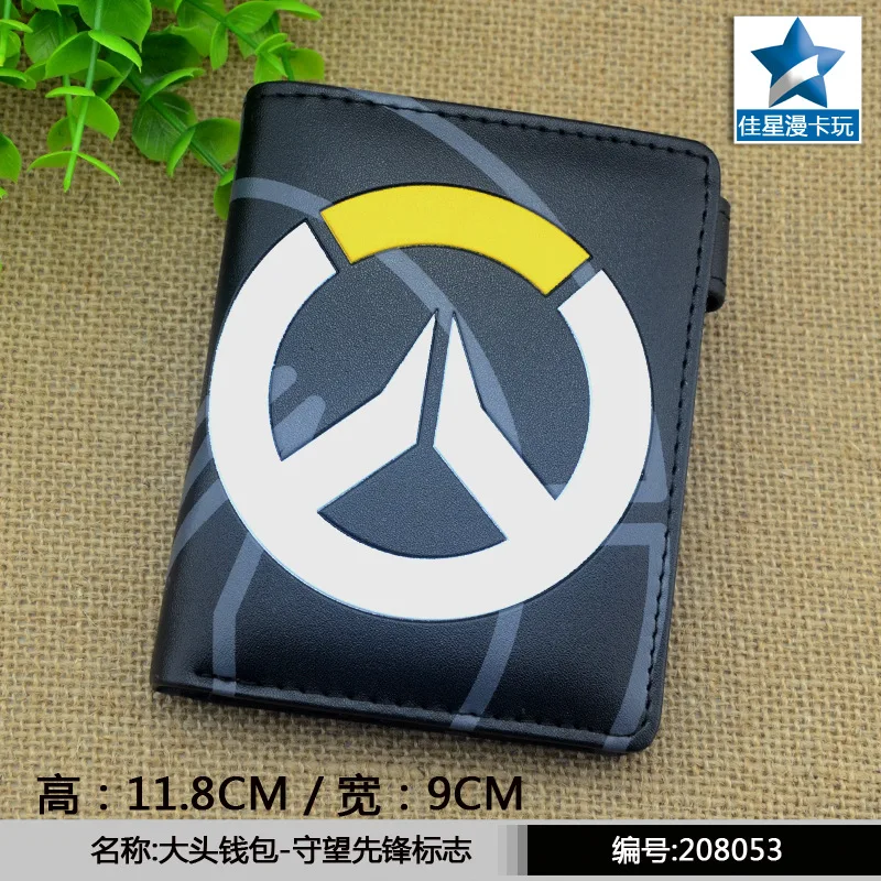 

anime wallet watch over PU Cartoon OW game black purse short wallet AB420