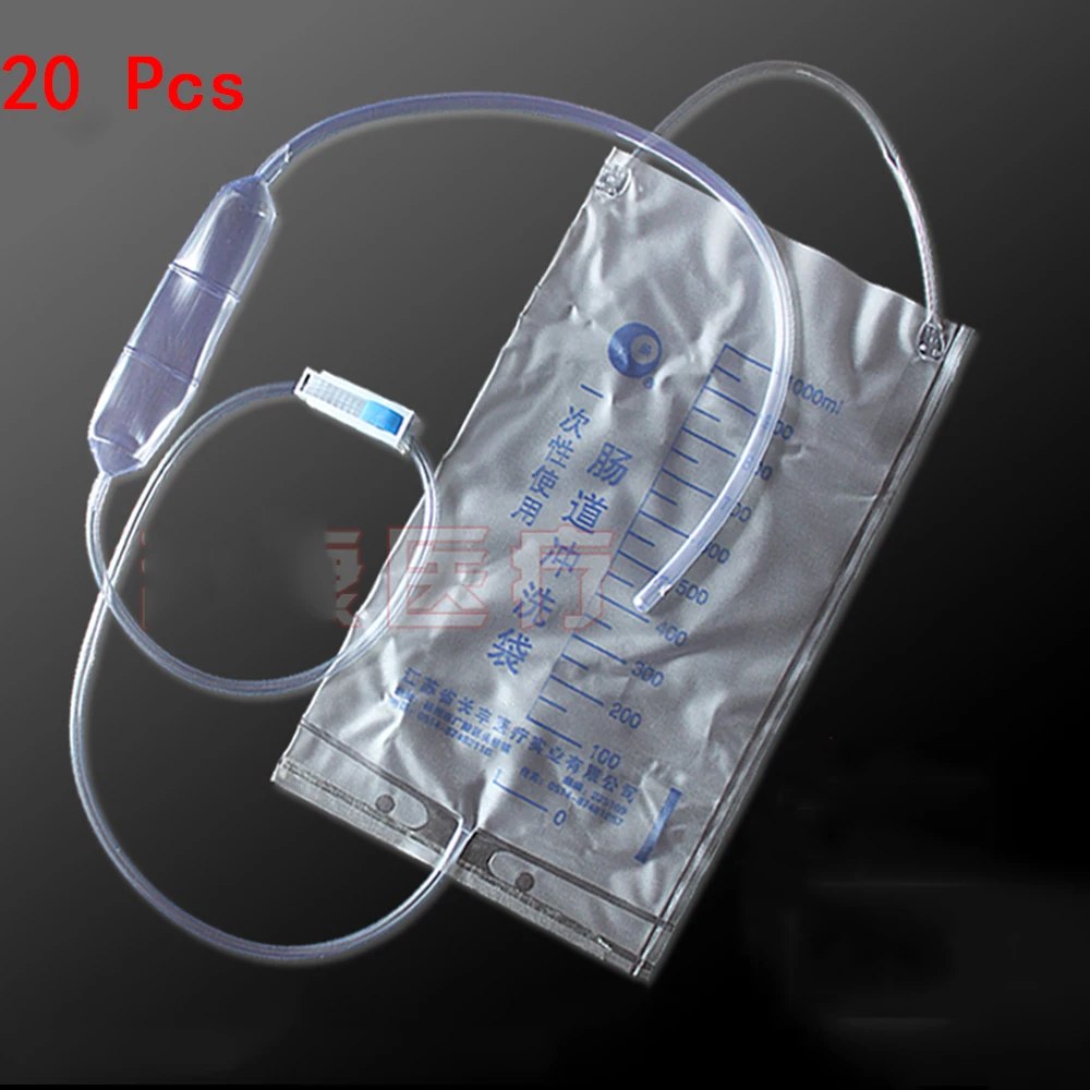 20pcs Disposable enema bag intestinal wash bags household coffee enema