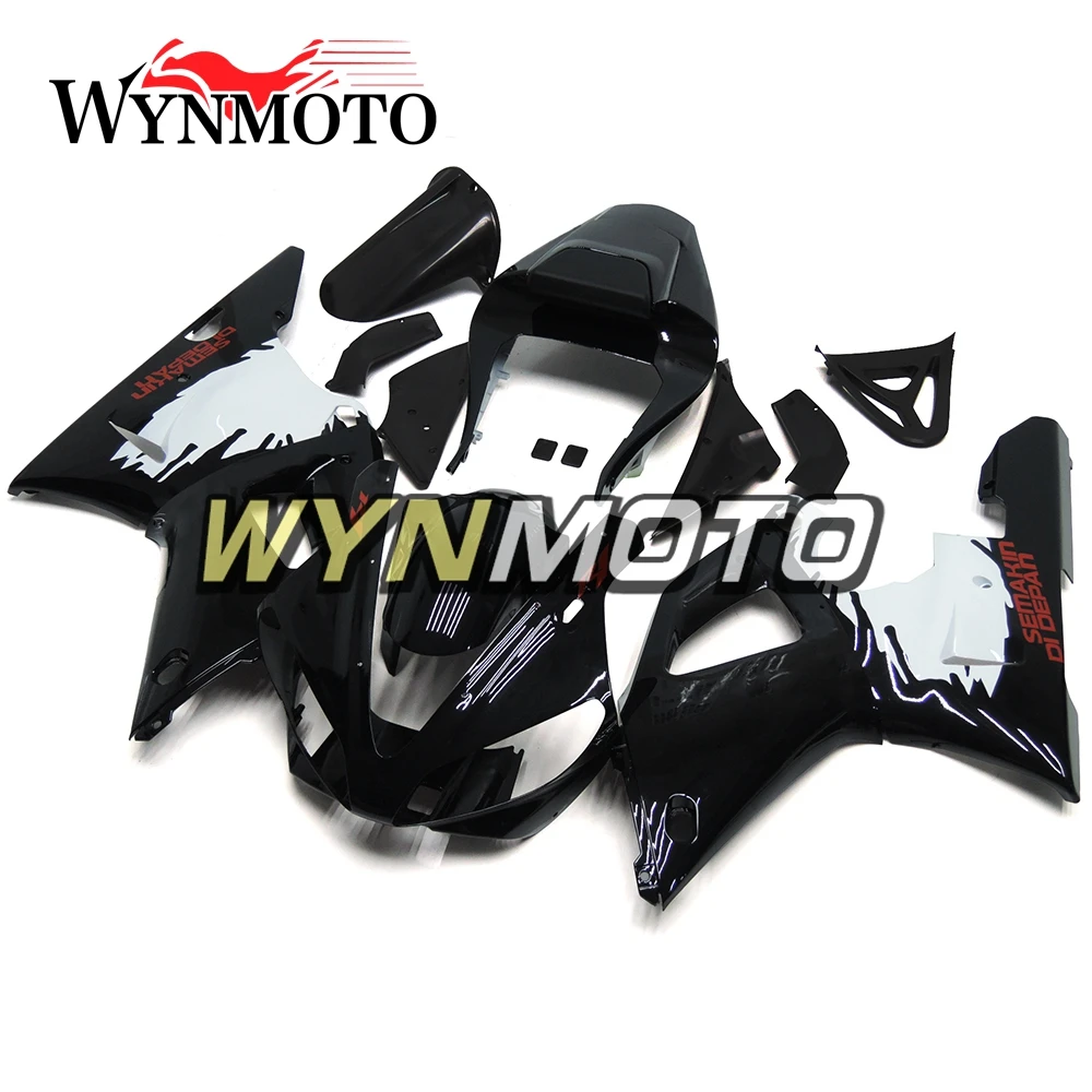 Motorcycle Fairings Gloss Black White Decals New For Yamaha YZF R1 2000