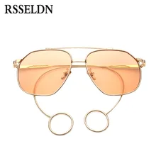 RSSELDN Nueva Oval gafas de Sol Mujeres Diseñador de la Marca de Moda gafas de Sol de La Vendimia Hombres Shades Lente Océano Aleación Piernas gafas de sol D680