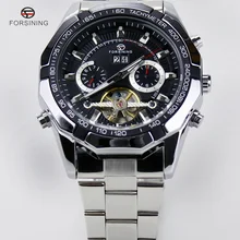 Новые Forsining Tourbillon Дизайн Часы Мужчины Автоматическая Montre Часы Скелет Военные Часы Механические Relogio Мужской Эркек Саат