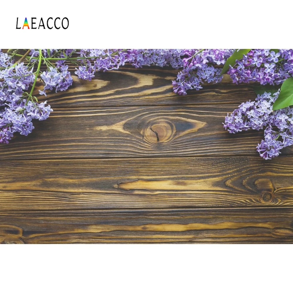 

Laeacco Wooden Board Flowers Baby Portrait Photography Backgrounds Custom Vinyl Photo Backdrops For Home Video Studio Decor