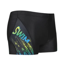 Мужской купальник, шорты боксеры, пляжные шорты, пригодно для носки, Быстросохнущий купальник, черный