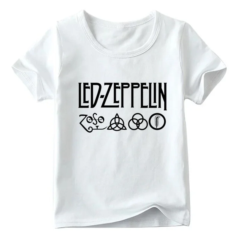

2019 Boys and Girls Classic Heavy Metal Rock Band Led Zeppelin Print Tshirt Kids Summer Tops Children Casual T-shirt,HKP4070