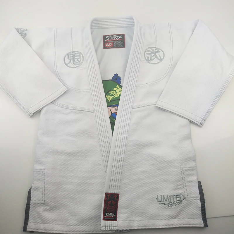 Billige Freies Verschiffen Sonnenaufgang Ripstop Grau BJJ Gi Kimonos Grappling Brazilian Jiu Jitsu Gi MMA Fightwear A0 A4 Marke Neue! !!