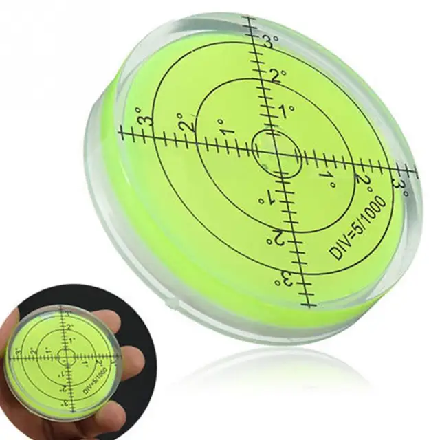 1pc Bubble Spirit Level Circular Round Spirit Level Bubble Level Measuring Instruments Tool Universal Protractor Measuring Meter