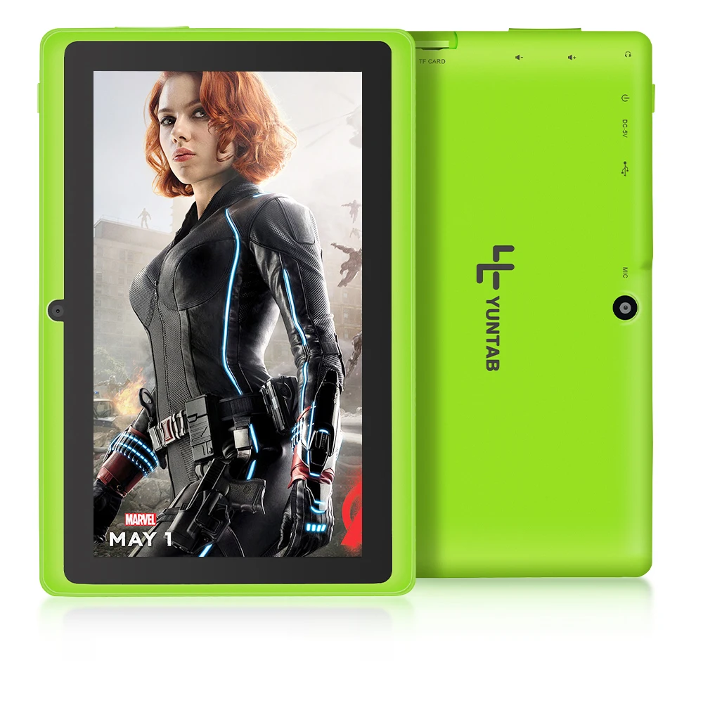Free shipping Yuntab 7 A33 Quad Core 1 5GHz four Colors Q88 7 inch Tablet PC