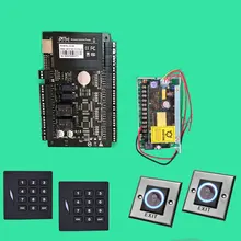 C3-200 система контроля доступа 2 двери панель контроля доступа+ 12V5A мощность+ Keyapd KR102E rfid считыватель+ инфракрасная кнопка выхода