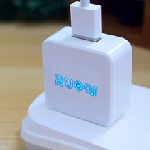 Fashion LED Light US Plug Smart USB Charger 5V 1.2A Wall Adapter Mobile Phone Device Data Charging For iPhone 5 6 iPad Samsung 2
