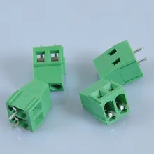 100 шт. 2 полюса клеммный блок PCB панель Универсальный винт 5 мм Шаг гнездо