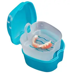 Протез для ванной Box чистки зубов чехол зубных Ложные коробка для хранения зубов с подвесная сетка контейнер протез шкатулка для ювелирных