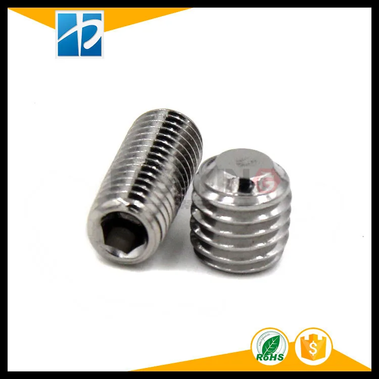 

(10pc/lot) M6*L=4-60 stainless steel304 DIN913 high tensile flat point set grub screw