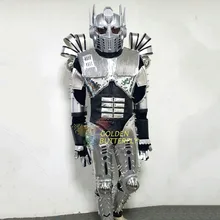 Костюм робота светодиодная Одежда для танцев мужчин Межзвездный