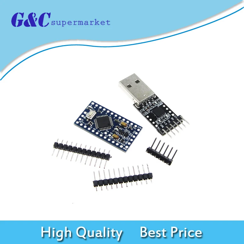 Pro Mini atmega328 5V 16M для Arduino совместимый + CP2102 USB 2 0 к UART TTL | Электронные компоненты и