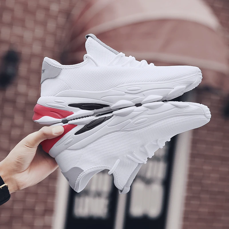 

Krasovki Breathable Shoes Men Casual White Sneakers Tenis Masculino Summer Mesh Trainers Male 2019 New Hot Sale erkek ayakkabi