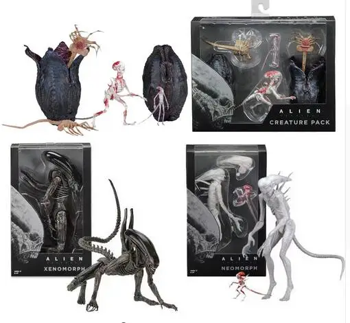 

Movie AVP Aliens vs Predator Figure Series Alien Covenant Xenomorph Neomorph Creature Pack PVC Action Figures Model Toy