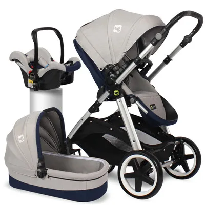 

babyfond four wheel trolley European two-way suspension high landscape trolley 3 in 1 stroller