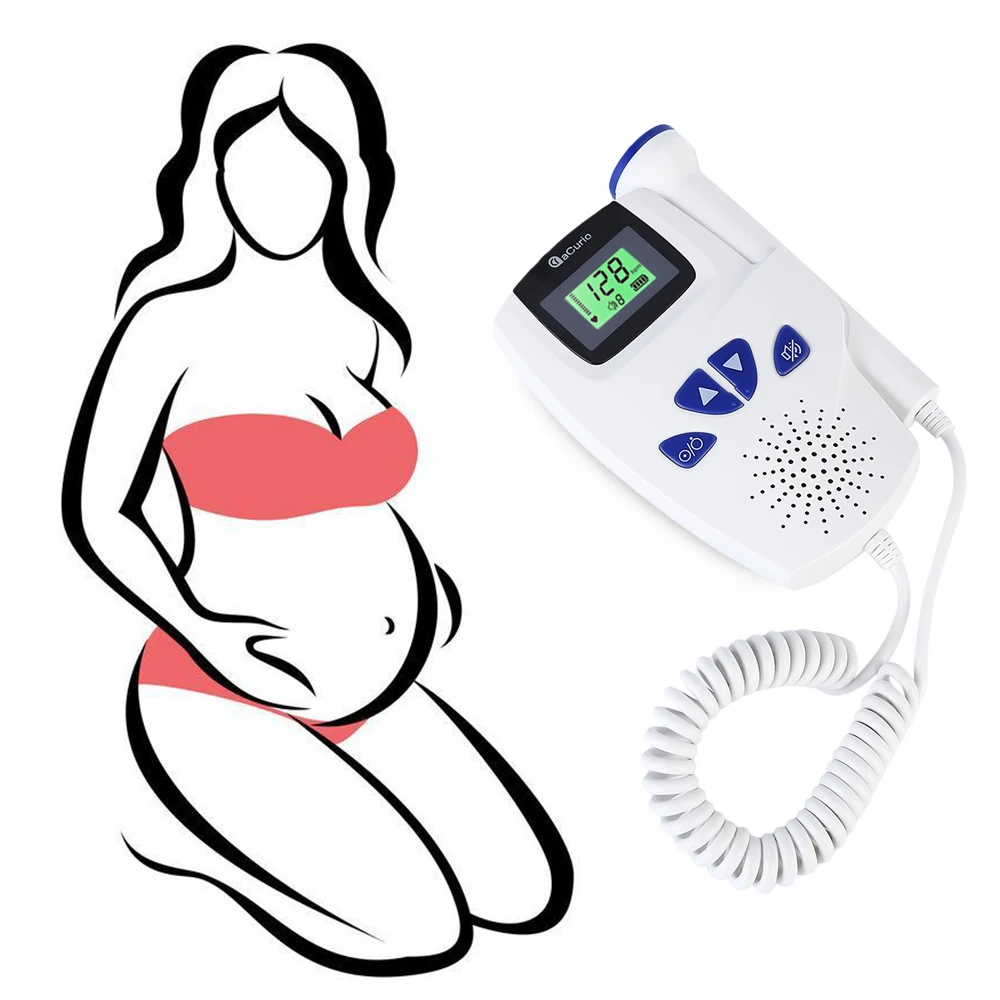 

Fetal Doppler Thermometer LCD Screen Built-In Speaker Home Use Baby Pocket Heart Rate Monitor 2.5Mhz Probe Pregnancy Fetus