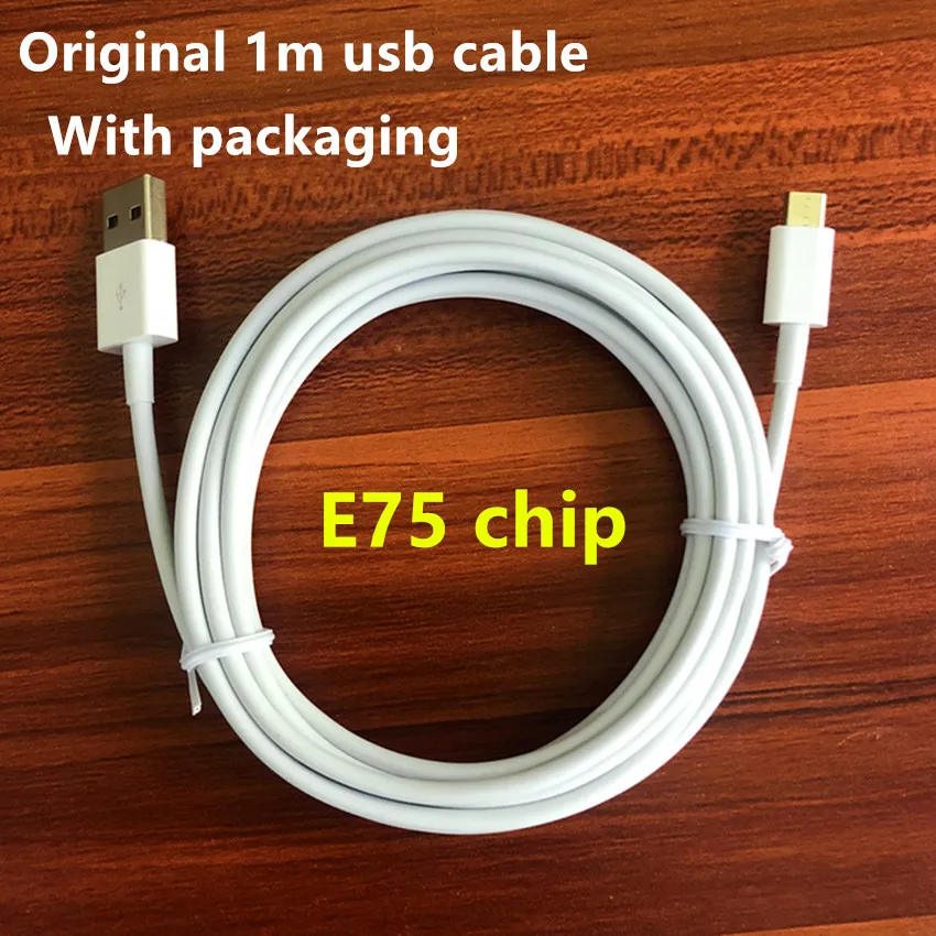 100 шт/партия Новая Упаковочная коробка 1 м/3 фута E75 чип данных USB зарядное устройство кабель с зеленый ярлык и упаковка