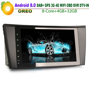 

8 Core 8"Android 8.0 Car GPS Radio For Mercedes Benz E-Class W211 E200...DAB+ Wifi 4G Navi RDS Bluetooth Head Unit TPMS OBD DVR