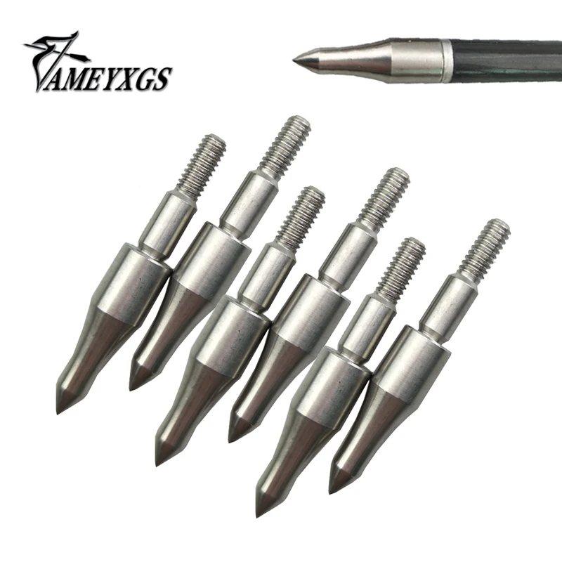 6Pcs/Lot Hunting Archery Broadheads 125GR Target Arrow Head Steel Point