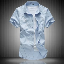 Free shipping 2017 New style Men s short sleeved shirts men stripe Men s high quality