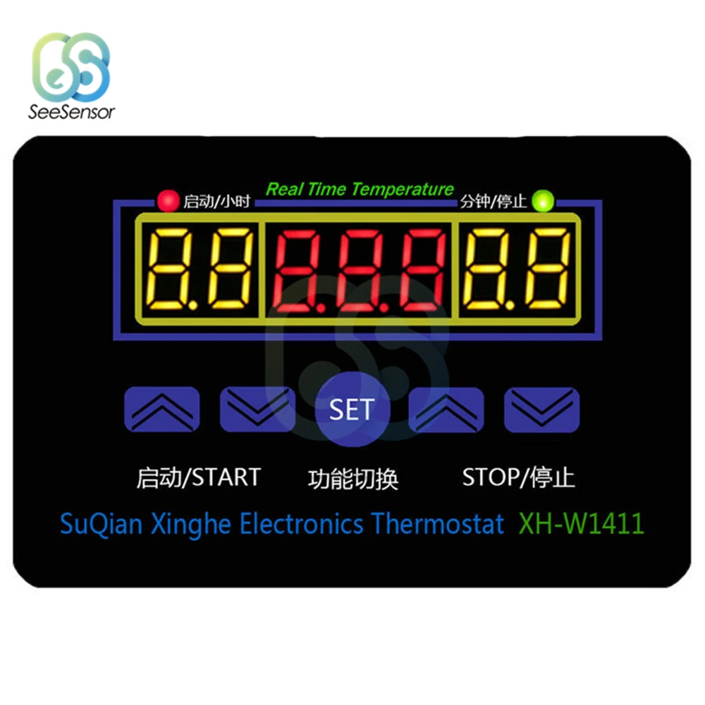 

XH-1411 W1411 12V 220V LED Digital Temperature Controller High Precision Thermostat Temperature Control Switch 10A Relay Output