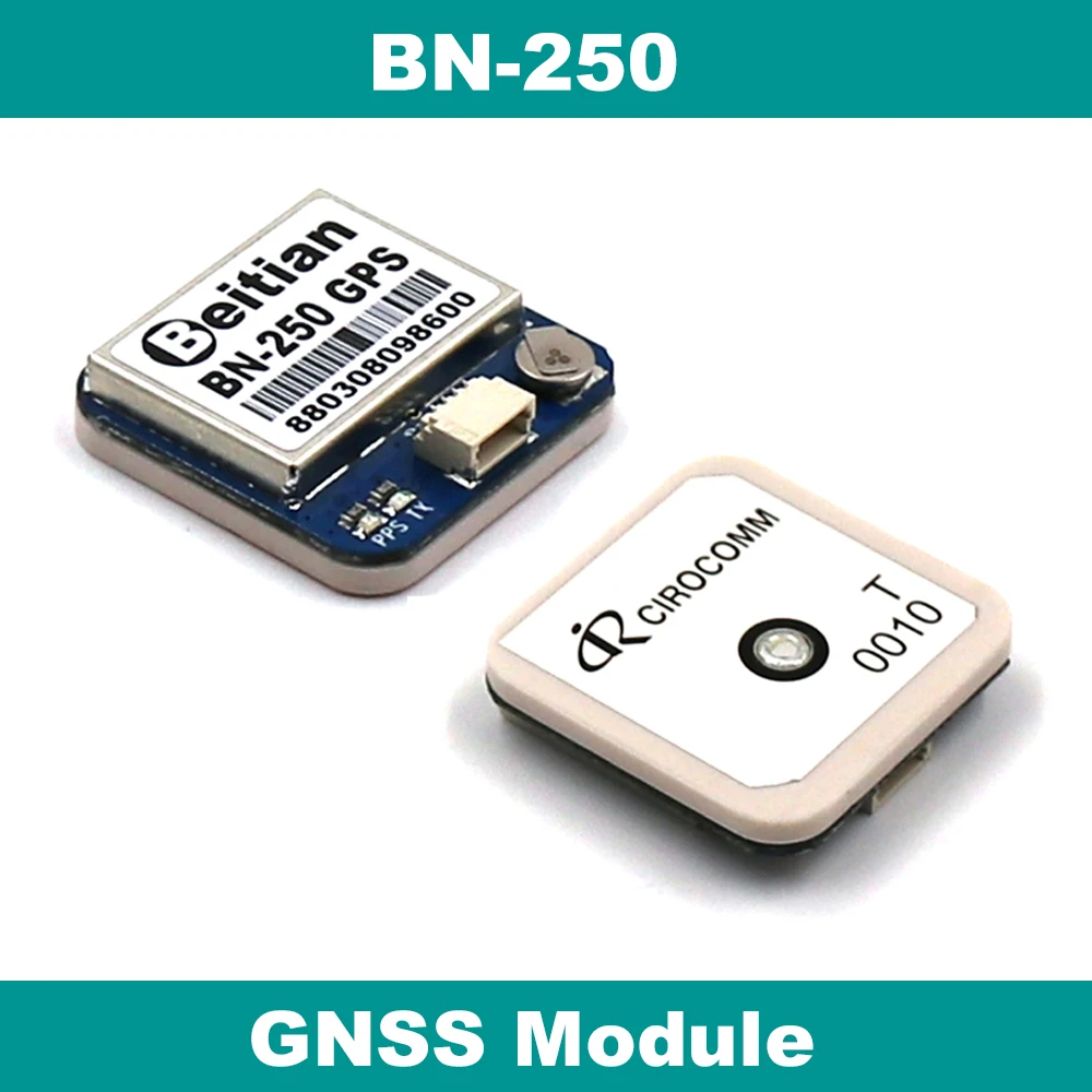 

BEITIAN 25*25*6mm GPS Module UART TTL level GPS GLONASS GNSS module with FLASH CIROCOMM 0010 antenna BN-250