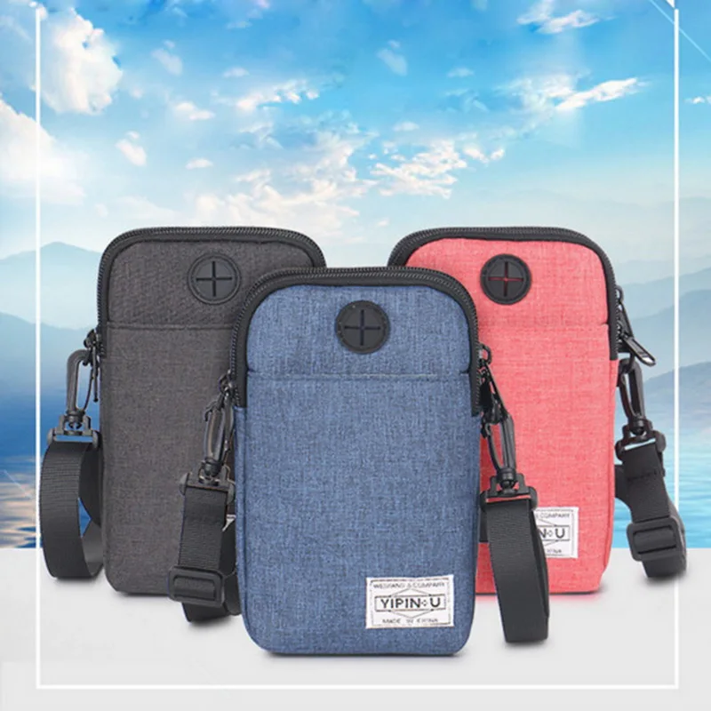 

Outdoor Waterproof Handbags Casual Pockets Mini Mobile Phone Bag Multi-function Fashion Shoulder Bags