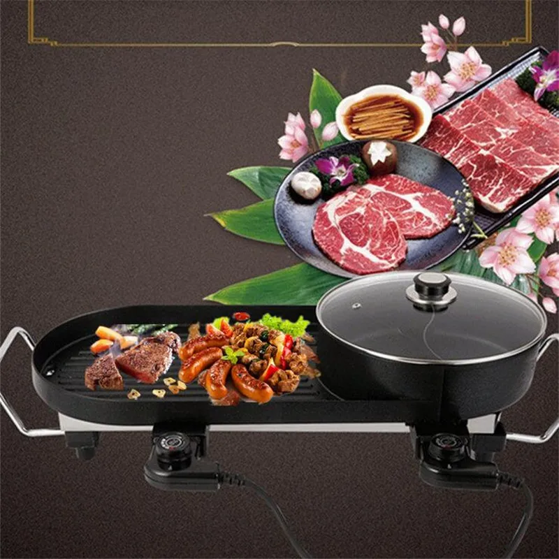 Smokeless Electric BBQ Grill Stove 5 Gear Temperature Adjustable For