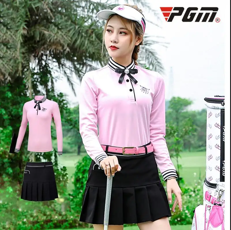 ladies pink golf shirt