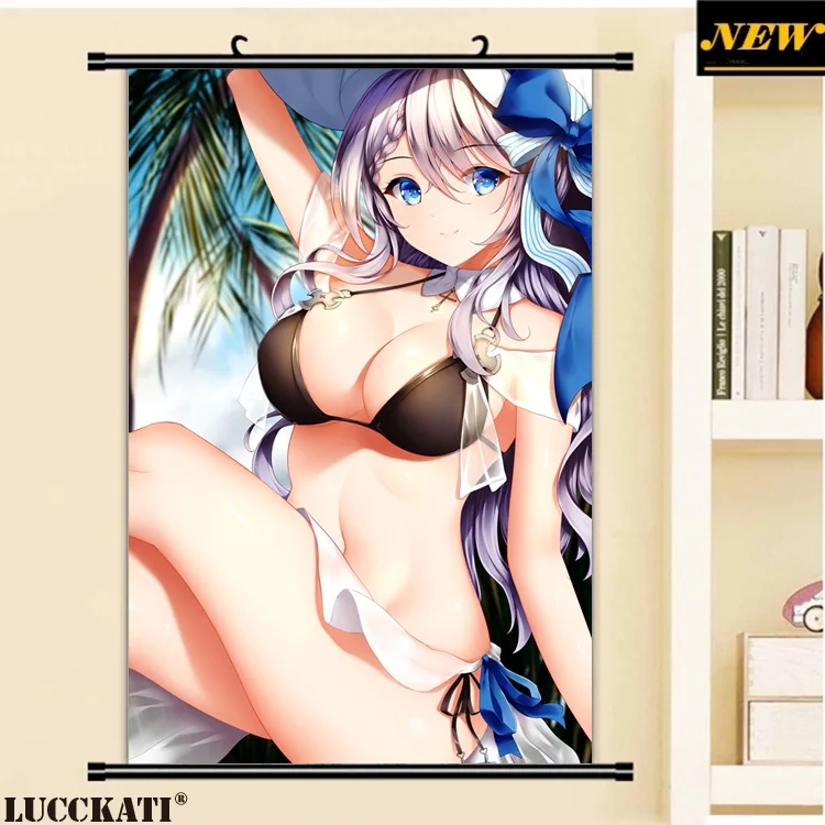 40X60 см Azur Лэйн Билан ханьсян игра каска Сексуальная лоли мультфильм аниме