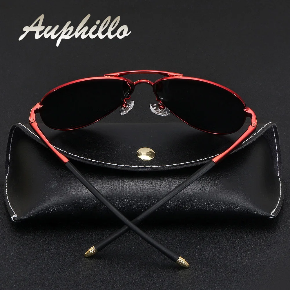 AUPHILLO New Classic Retro Sunglasses Men Superior Quality Photochromic Sunglasses Men Polarized Driver's Driving Glasses UV400