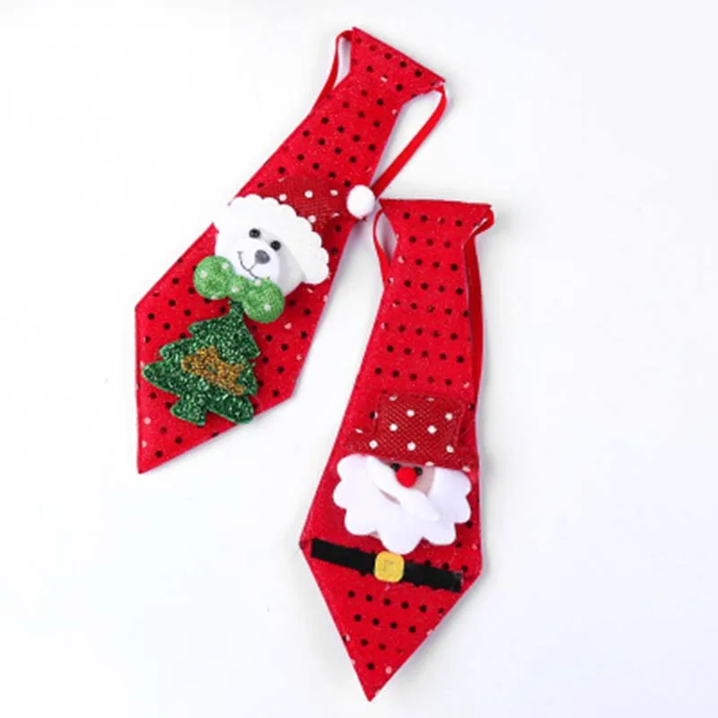 Christmas Santa Claus Snowman Elk Ties For Children Decor Funny Festival Rave Gifts Christmas decorations